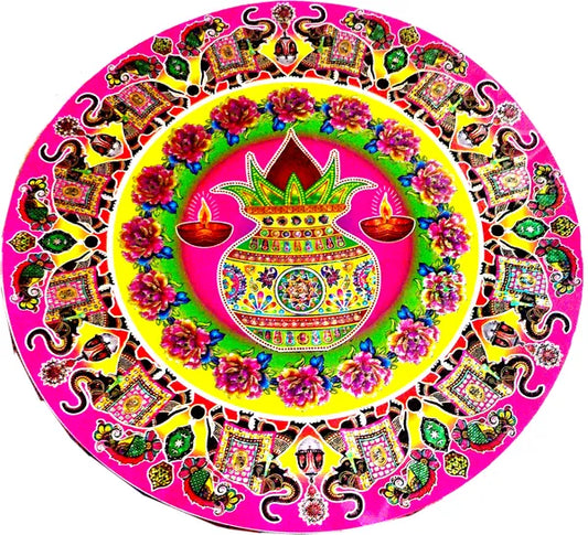 32 Cm 3D Rangoli Sticker For Home Self Adhesive Sticker (Pack Of 1)