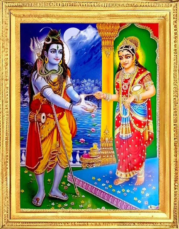 SUNINOW ANNAPURNA JI WITH SHIV JI | ANNAPURNA MATA Religious Frame