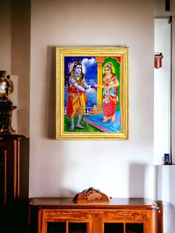 SUNINOW ANNAPURNA JI WITH SHIV JI | ANNAPURNA MATA Religious Frame