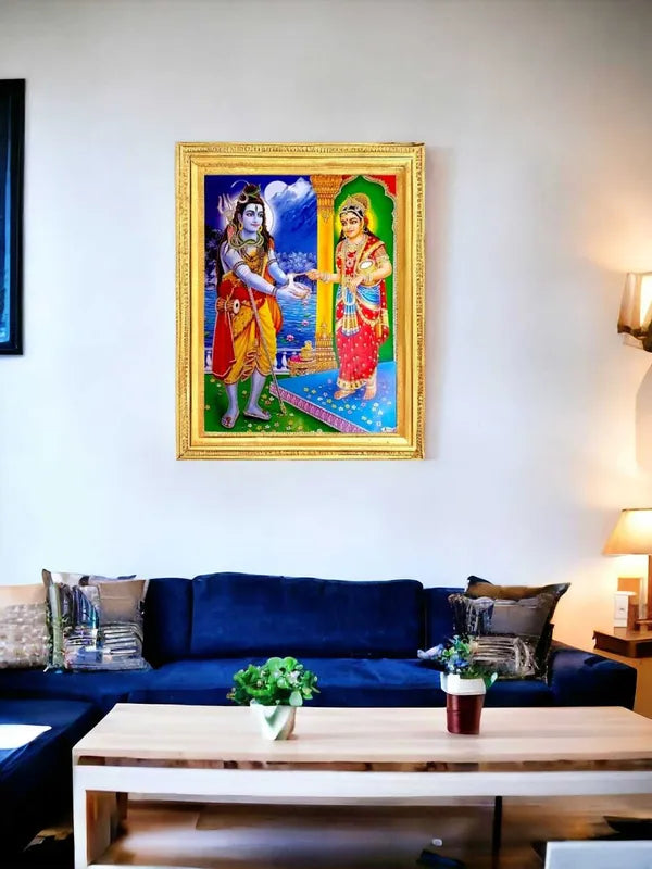 SUNINOW ANNAPURNA JI WITH SHIV JI | ANNAPURNA MATA Religious Frame