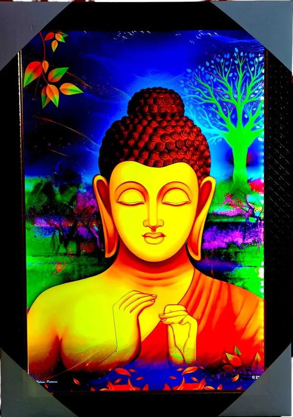 SUNINOW Built in LED light buddha photo frame Religious Frame