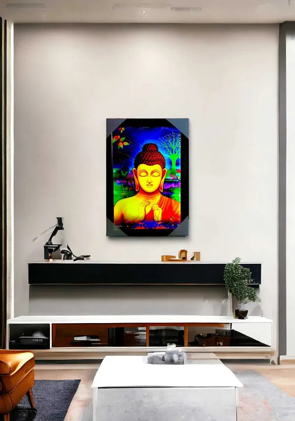 SUNINOW Built in LED light buddha photo frame Religious Frame