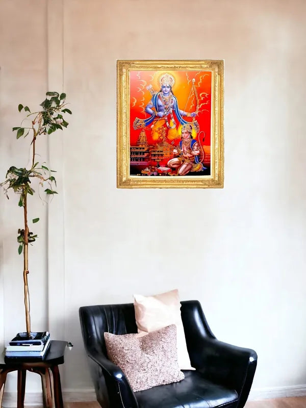 SUNINOW Ayodhya Ram ji, Hanumaan Ji Religious Frame