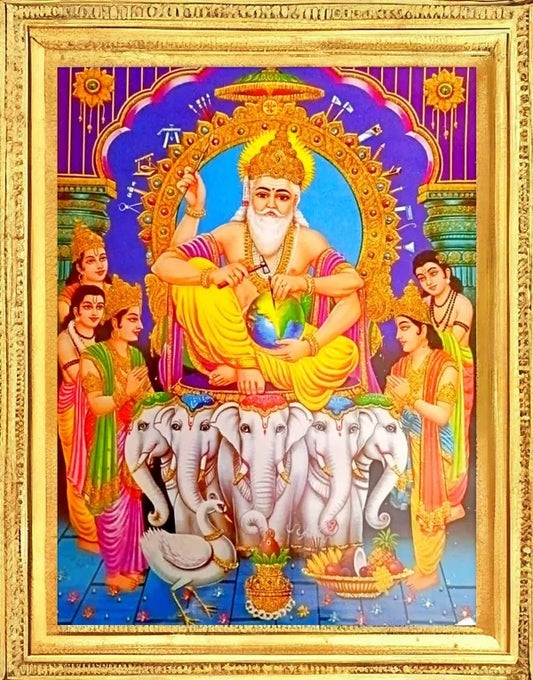 SUNINOW Vishwakarma ji photo frame Religious Frame