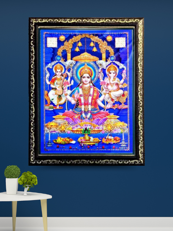 Photo & Frame Laxmi Ganesh Saraswati | God  s | Hindu God Photo | Bhagwan Photo