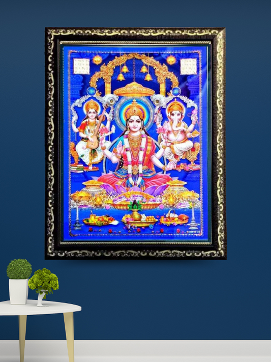 Photo & Frame Laxmi Ganesh Saraswati | God  s | Hindu God Photo | Bhagwan Photo