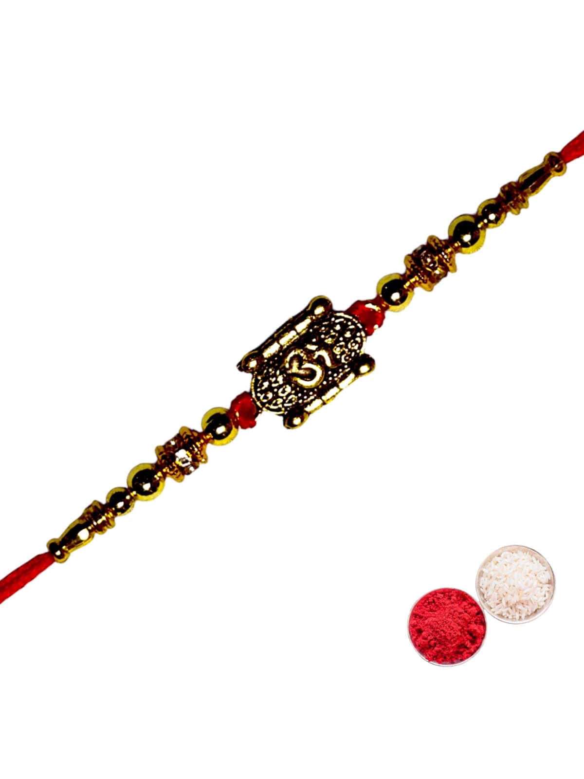 Om design Rakhi 2024 (1 Rakhi with roli chawal)