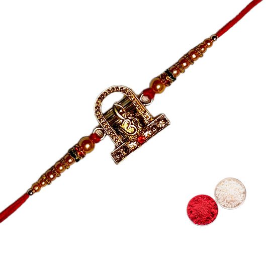 Om design Rakhi 2024 (1 Rakhi with roli chawal)