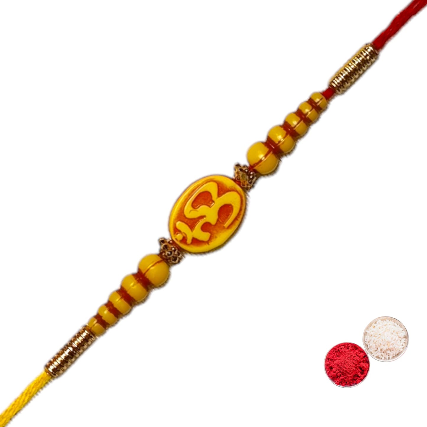 Om design Rakhi 2024 (1 Rakhi with roli chawal)