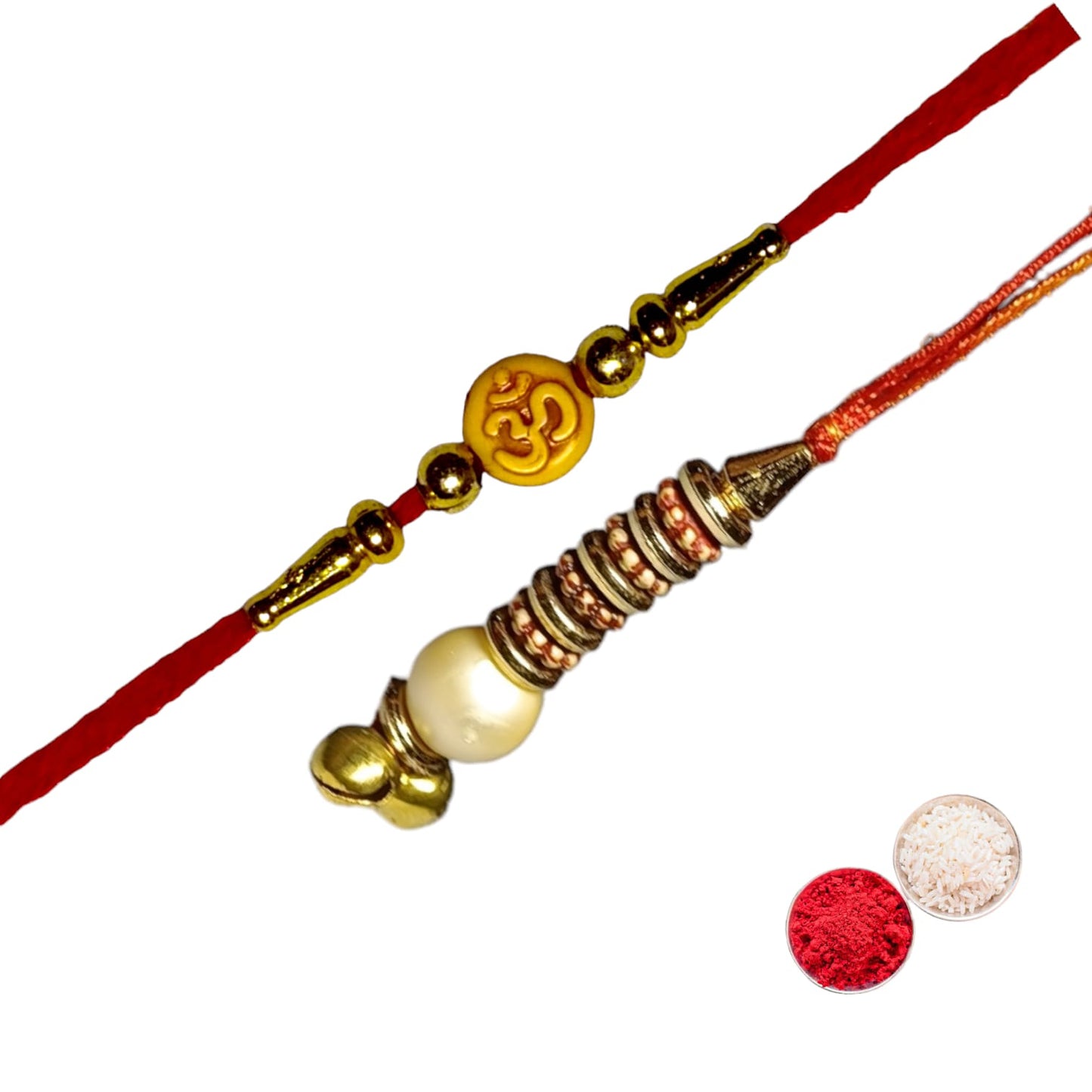 Bhaiya Bhabhi Zardosi Rakhi Set  (1 rakhi for brother , 1 rakhi for bhabhi)