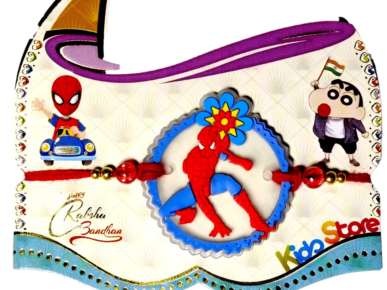 Kids spiderman rakhi Set  (1 kids rakhi)