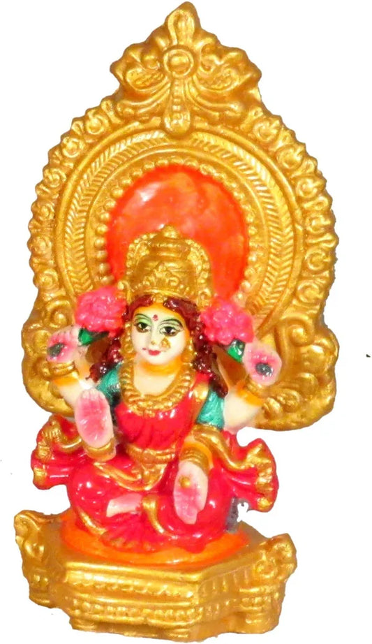 Ganesh Laxmi Ji Idol For Diwali |Laxmi Ganesh Idol Decorative Showpiece - 13 Cm (Terracotta, Multicolor)