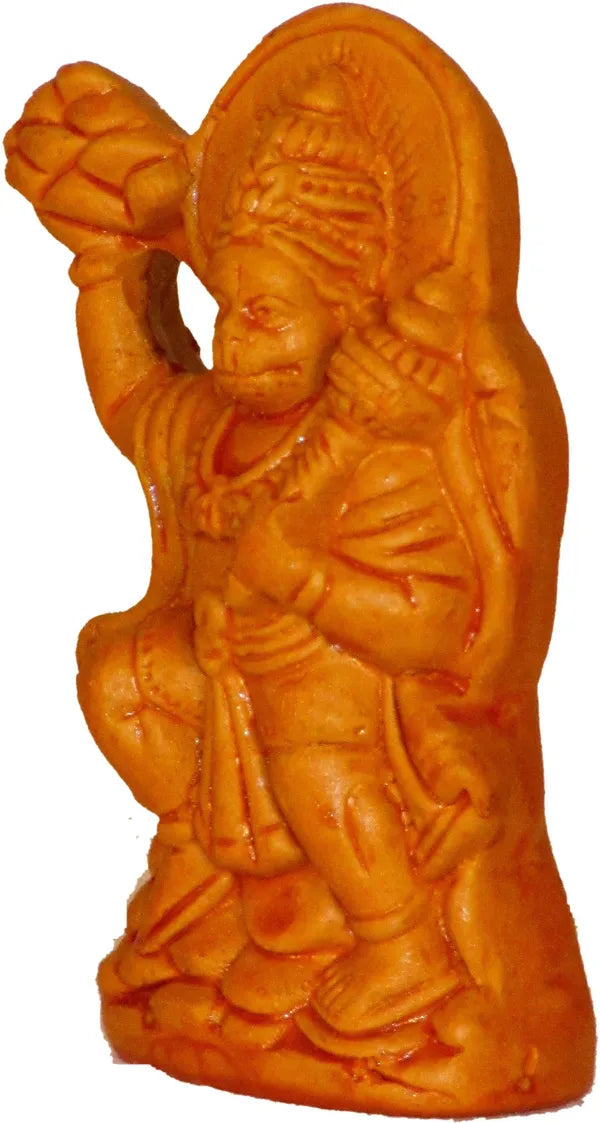 Hanuman Idol For Home Decorative Showpiece - 9 Cm (Terracotta, Brown)