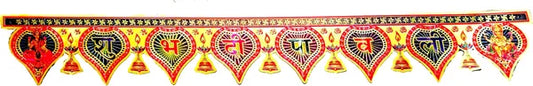 Gold Foil Embossed Door Decor Hanging Shubh Diwali Laxmi Ganesh Toran Toran (Gold Foil Embossed)