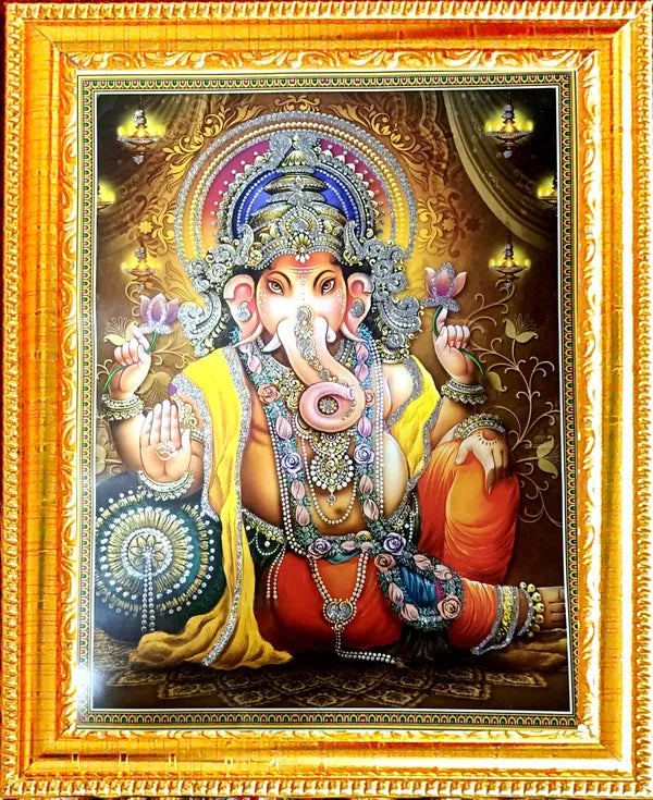 SUNINOW Ganesh photo frame ( 29 x 23 cm ) Religious Frame ()