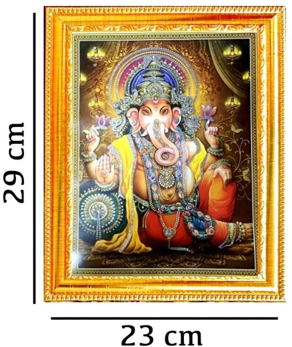 SUNINOW Ganesh photo frame ( 29 x 23 cm ) Religious Frame ()