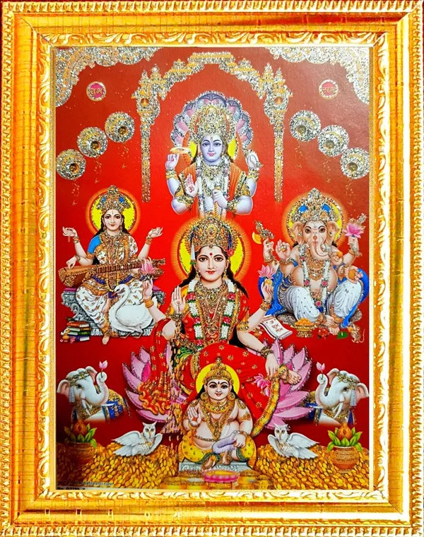 SUNINOW laxmi ganesh saraswati Religious Frame