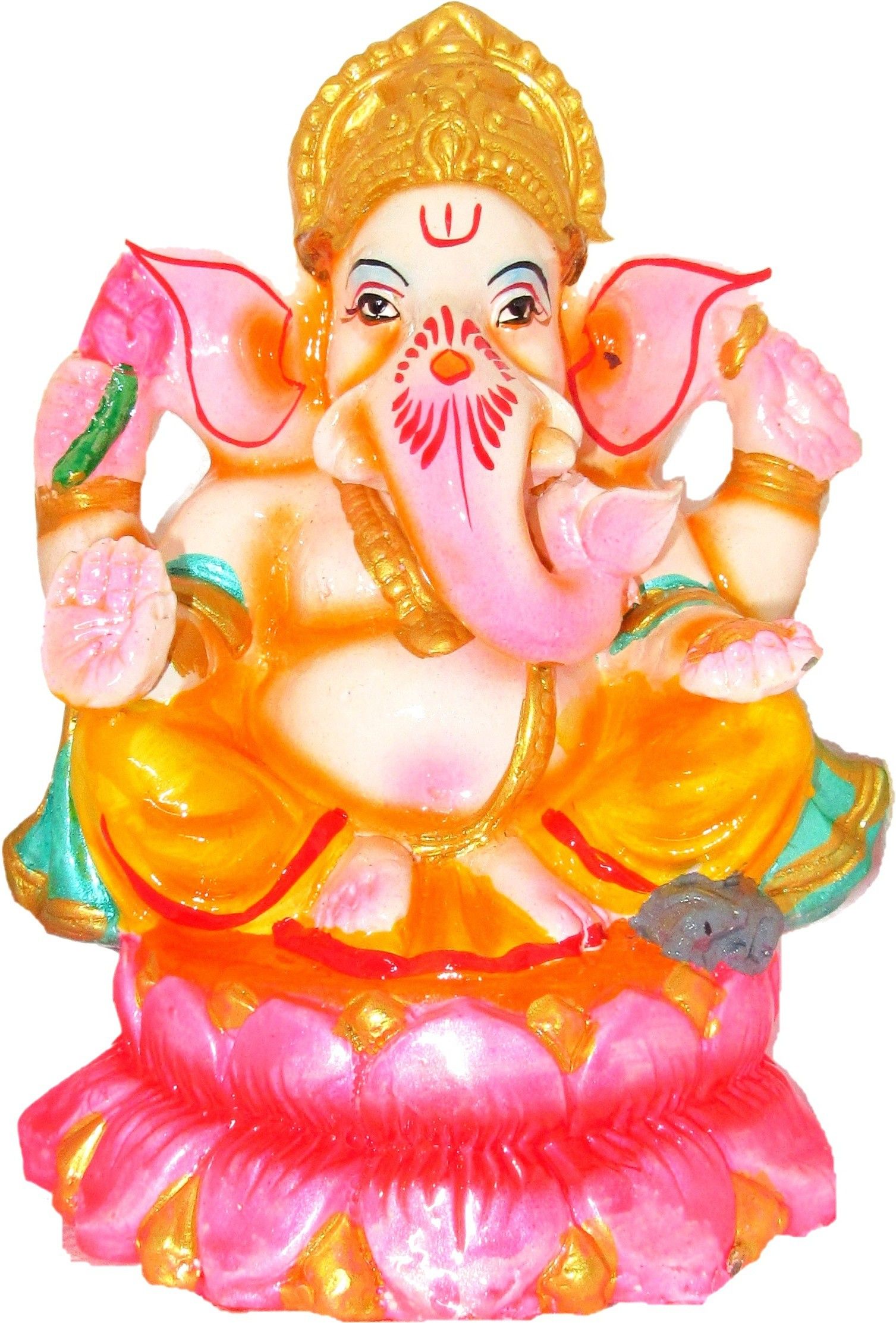 Suninow Eco Friendly Clay Ganesh Idol for Ganesh Chaturthi – 7.9 Inch