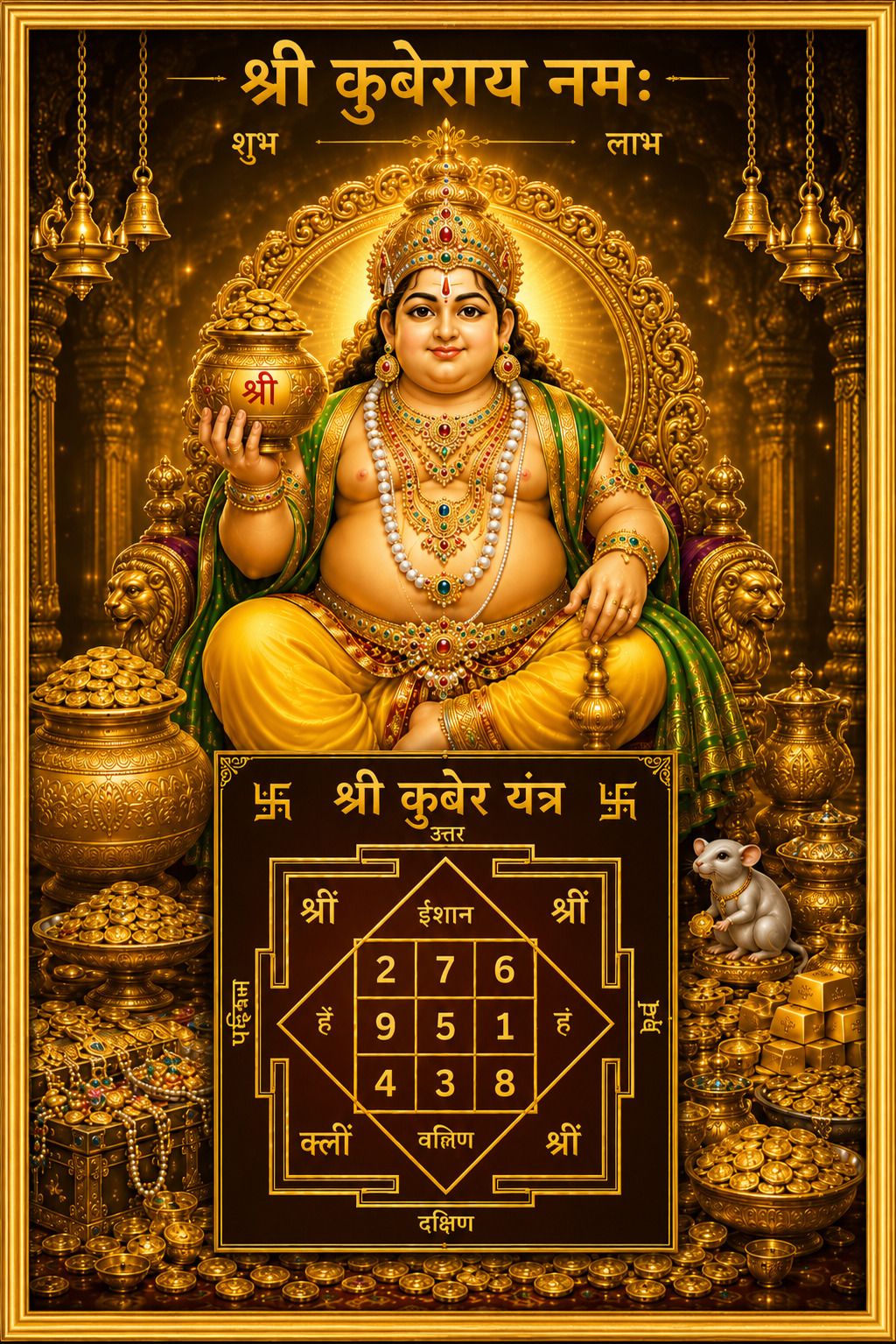 Kuber Ji Religious Photo Frame — 22x17 cm