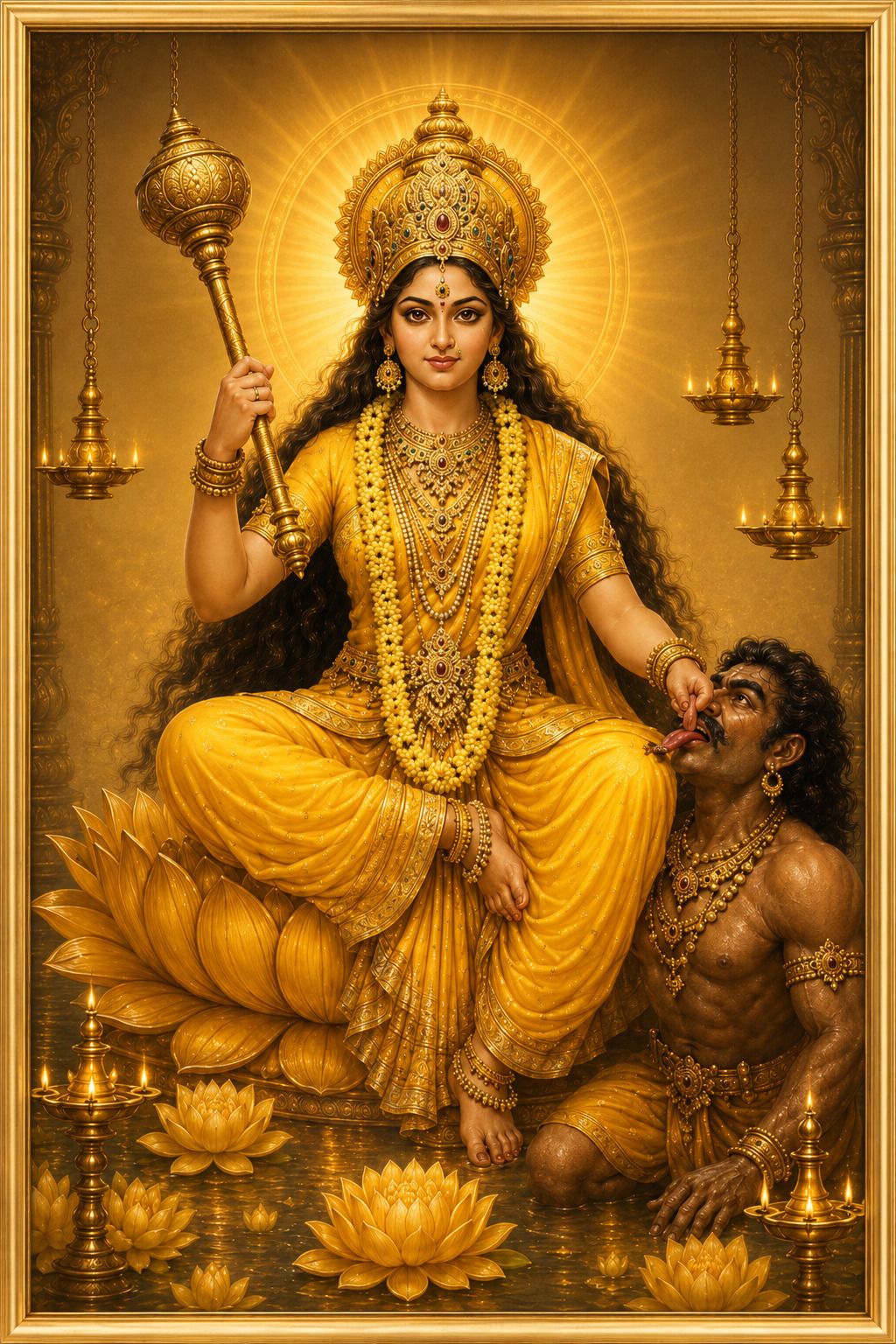 Maa Baglamukhi Religious Frame (33 cm x 24 cm) — 22x17 cm