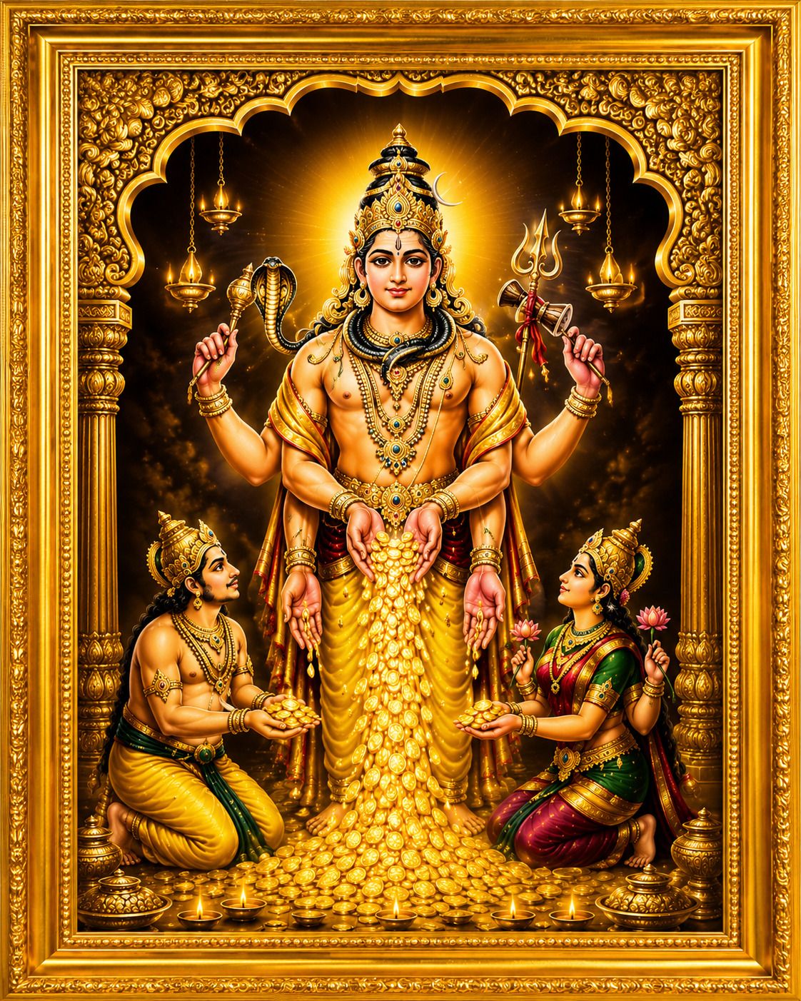 Swarna Akarshana Bhairav ji photo frame — 33x24 cm