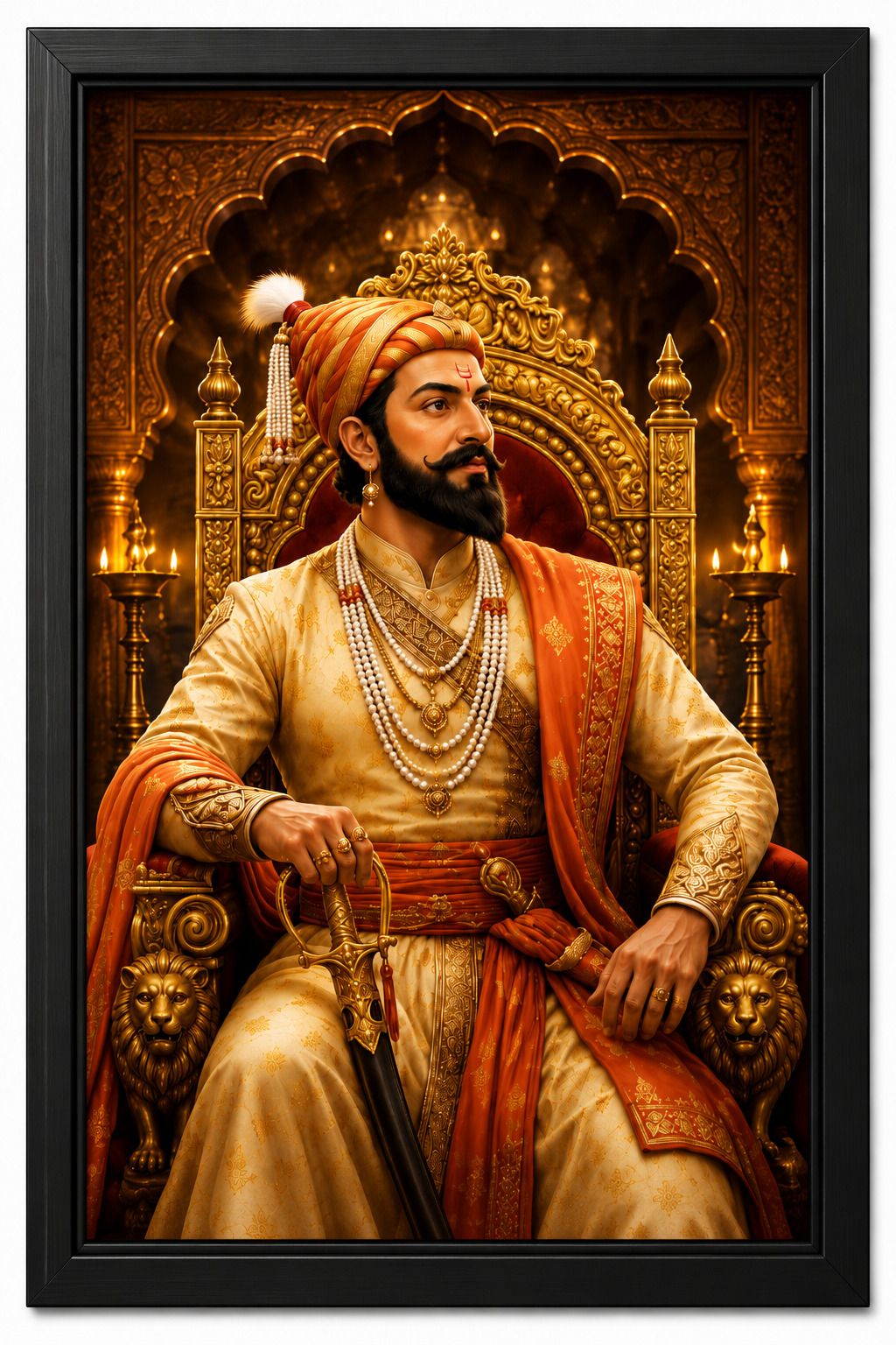 Chhatrapati Shivaji Maharaj Photo Frame (33 cm x 24 cm) — 33x24 cm