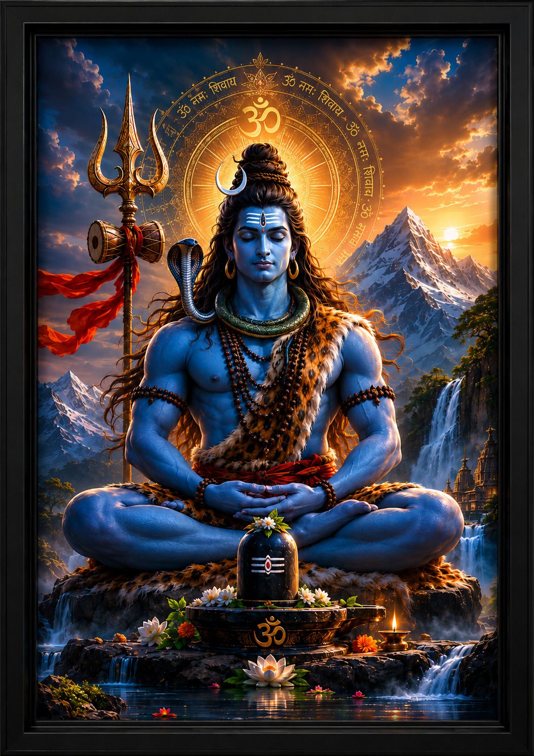 Shiv Ji Religious Photo Frame — 33x24 cm