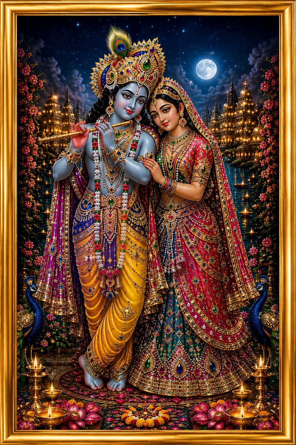 Radha Krishna MDF Sublimation Photo Frame for Wall Decoration — 24x19 cm (2)