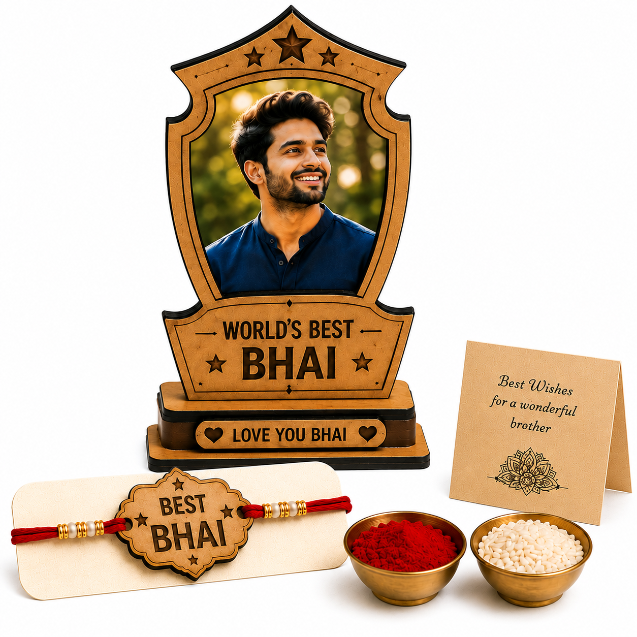Designer rakhi-customisation Assorted Trophy , Rakhi Set by SUNINOW