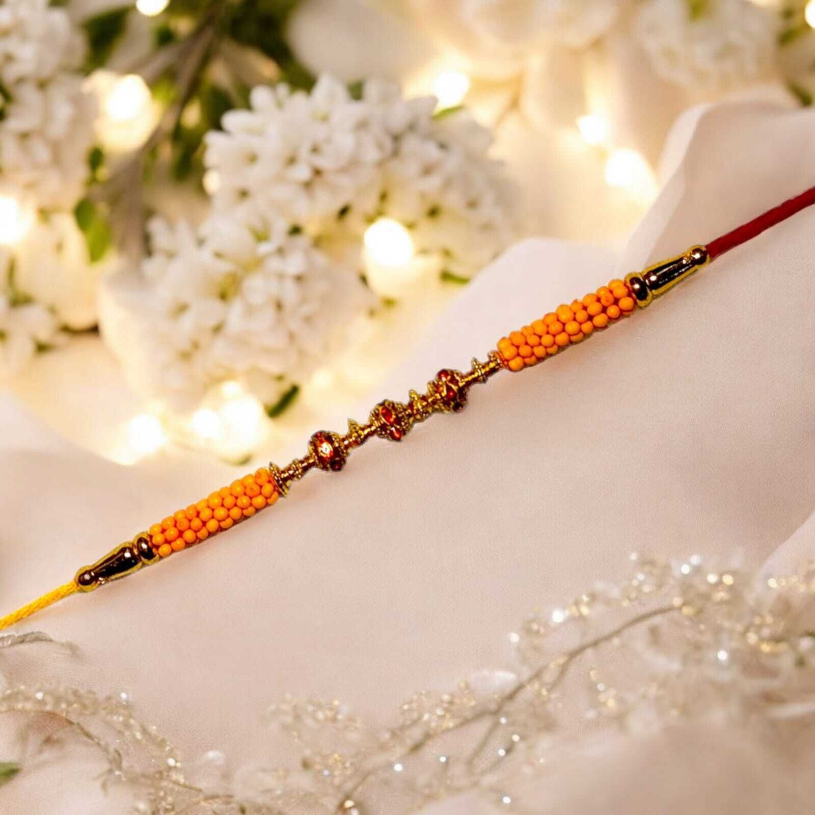 SUNINOW Designer YELLOW-CH--MUL-01 Assorted Rakhi Set (1 rakhi)