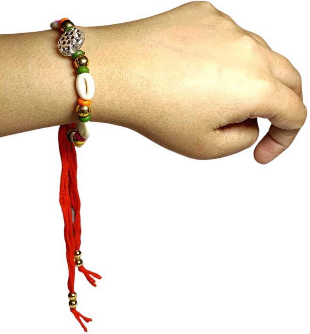 SUNINOW Designer zard-mf-4r-01 Assorted Rakhi Set (4)