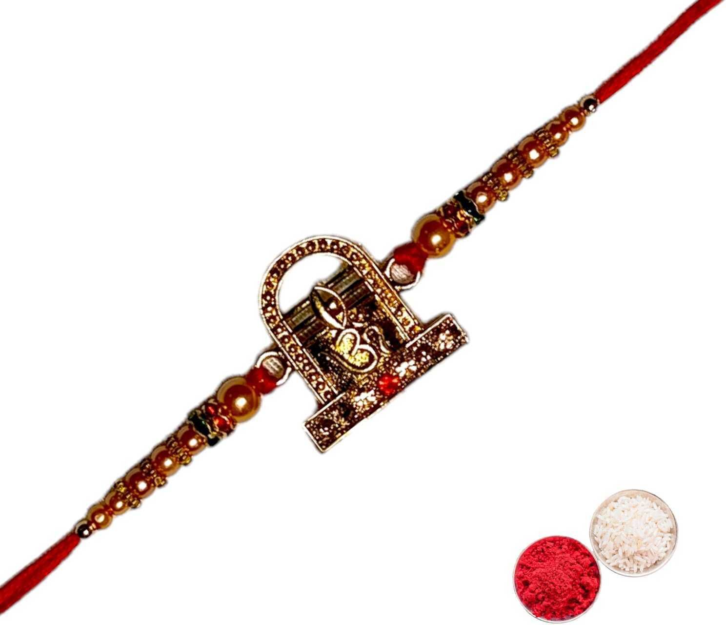 SUNINOW Religious OM-3 Assorted Rakhi Set (1 rakhi)