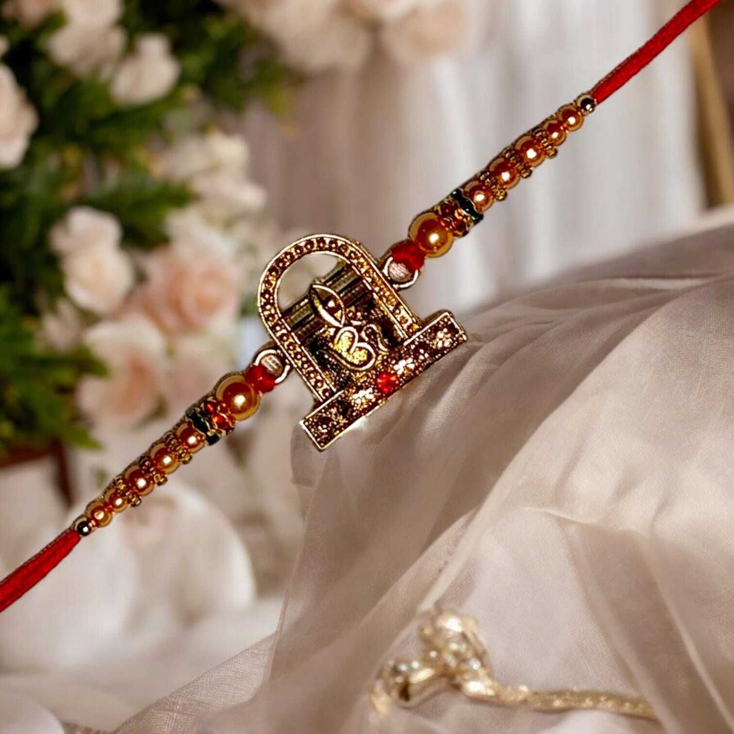 SUNINOW Religious OM-3 Assorted Rakhi Set (1 rakhi)
