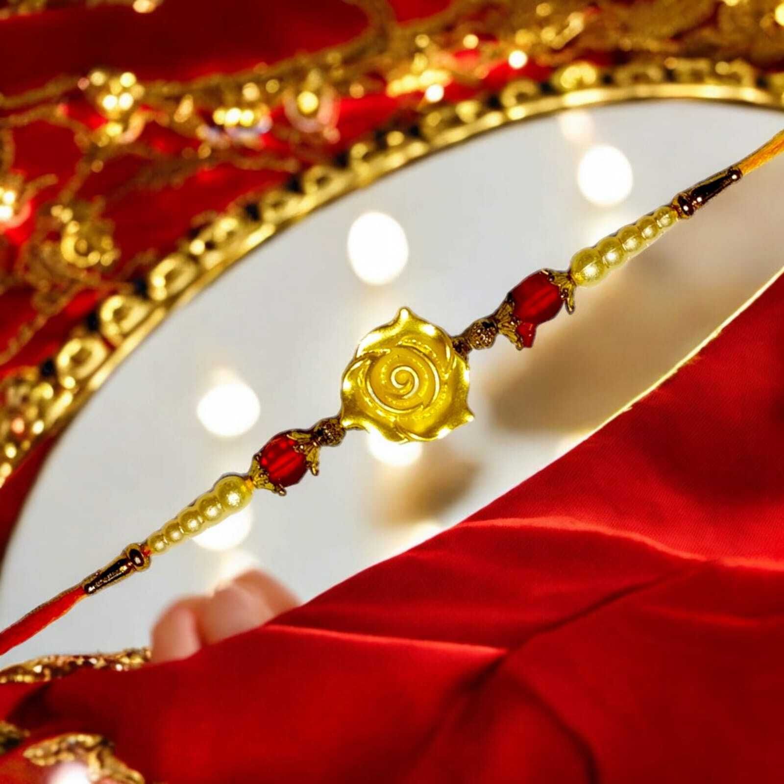 SUNINOW Designer FL-03 Assorted Rakhi Set (1 rakhi)