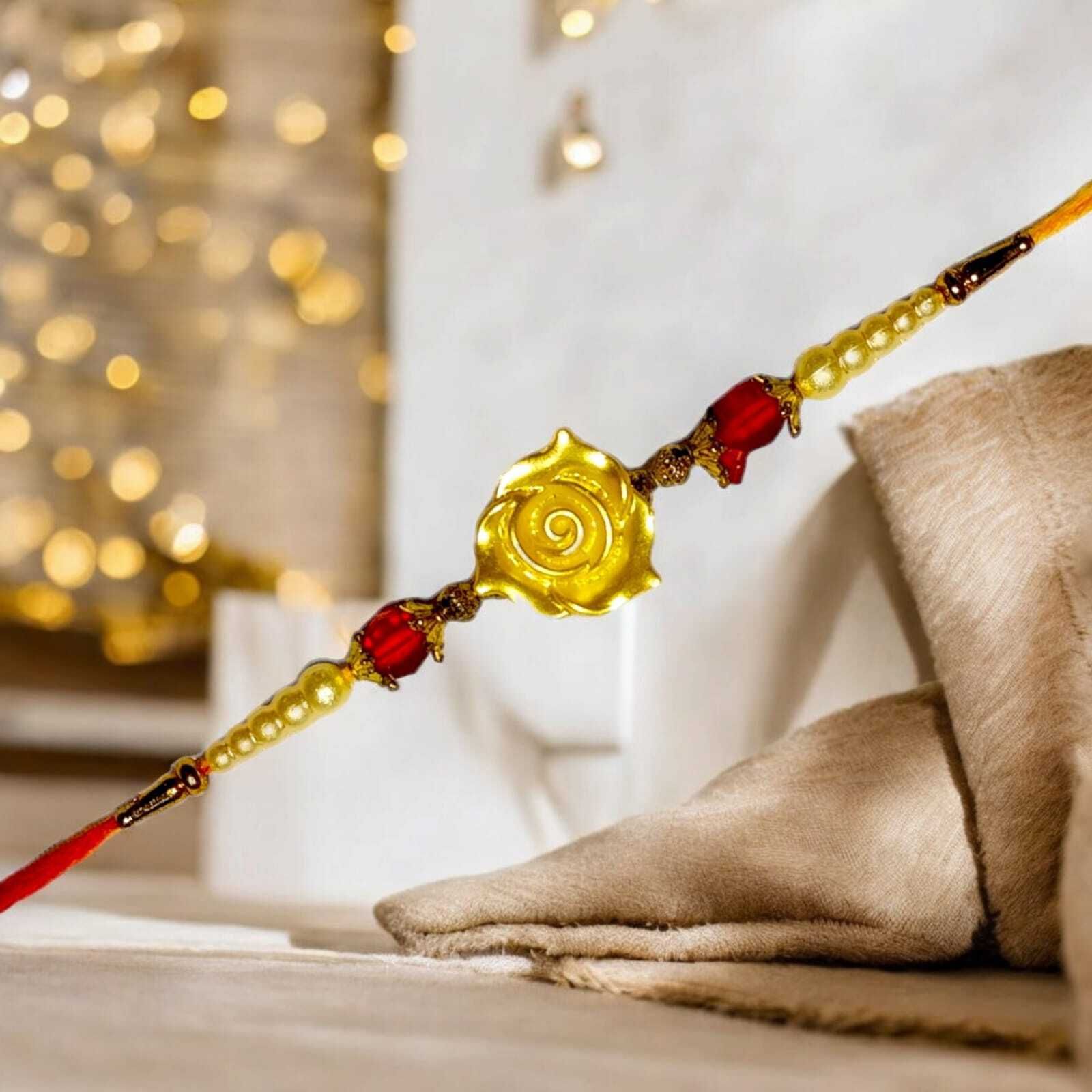 SUNINOW Designer FL-03 Assorted Rakhi Set (1 rakhi)