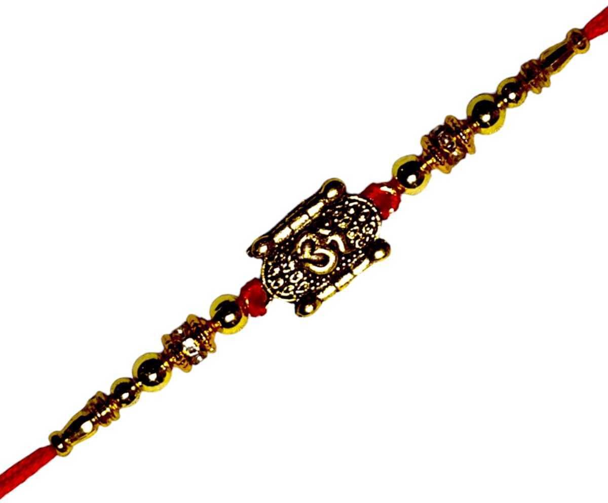 SUNINOW Religious OM-G-02 Assorted Rakhi Set (1 rakhi)
