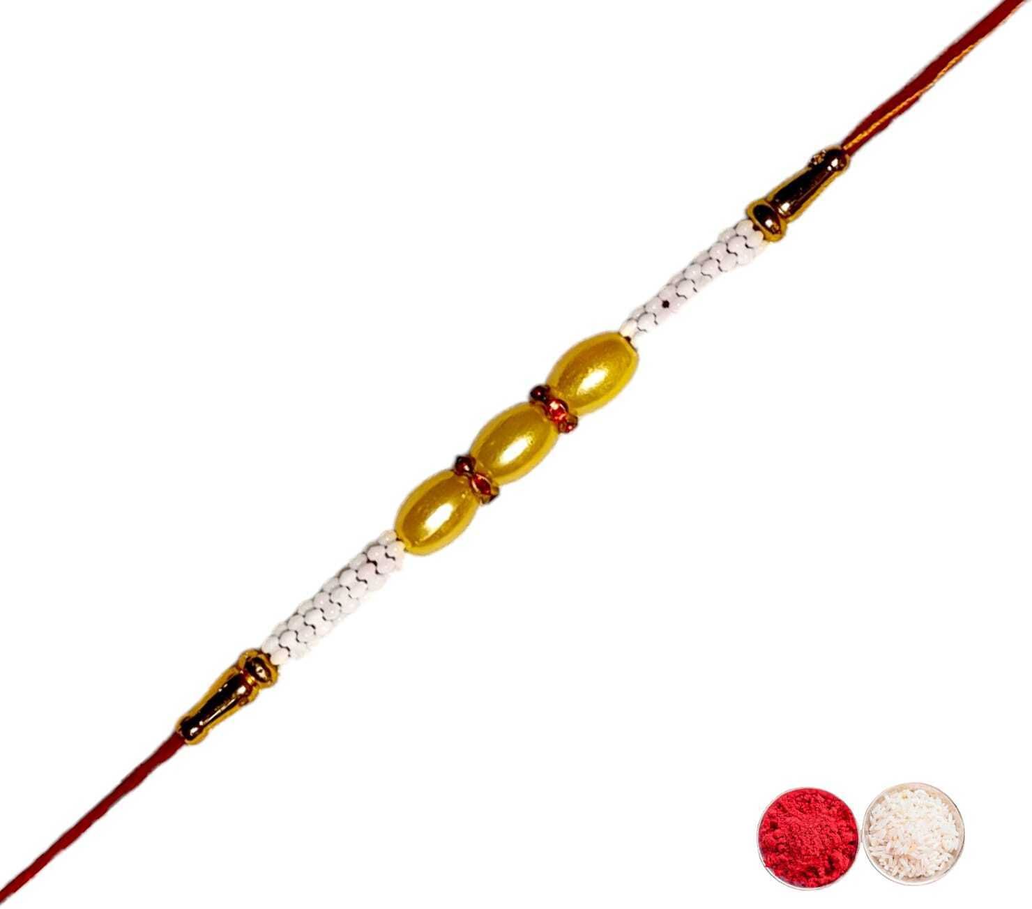 SUNINOW Designer RAKHI-03-P2W Assorted Rakhi Set (1 rakhi)