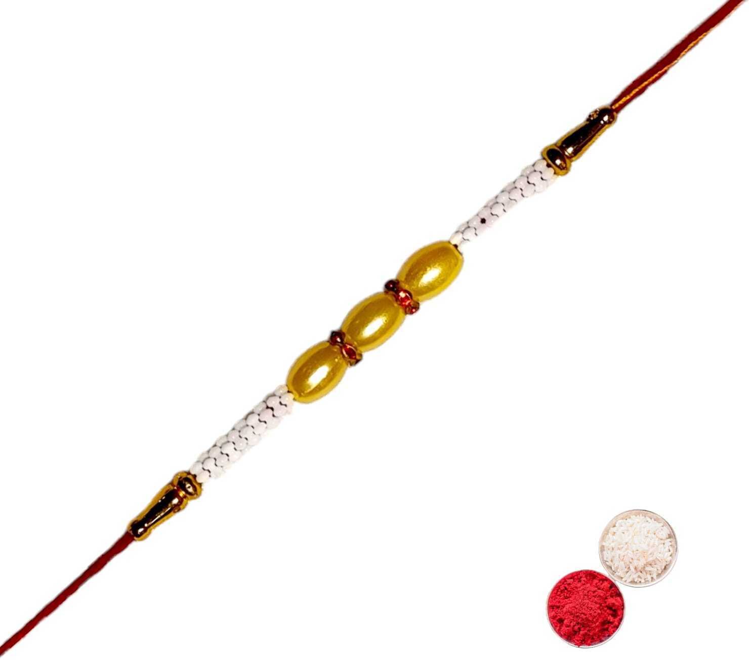 SUNINOW Designer RAKHI-03-P2W Assorted Rakhi Set (1 rakhi)
