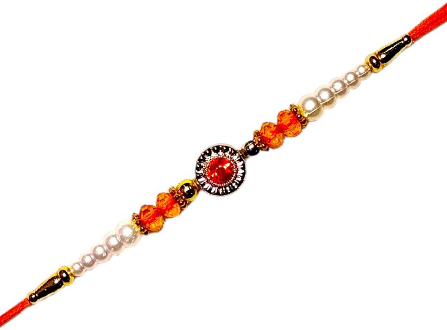 SUNINOW Designer ORANG-JAR-WB-01 Assorted Rakhi Set (1 rakhi)