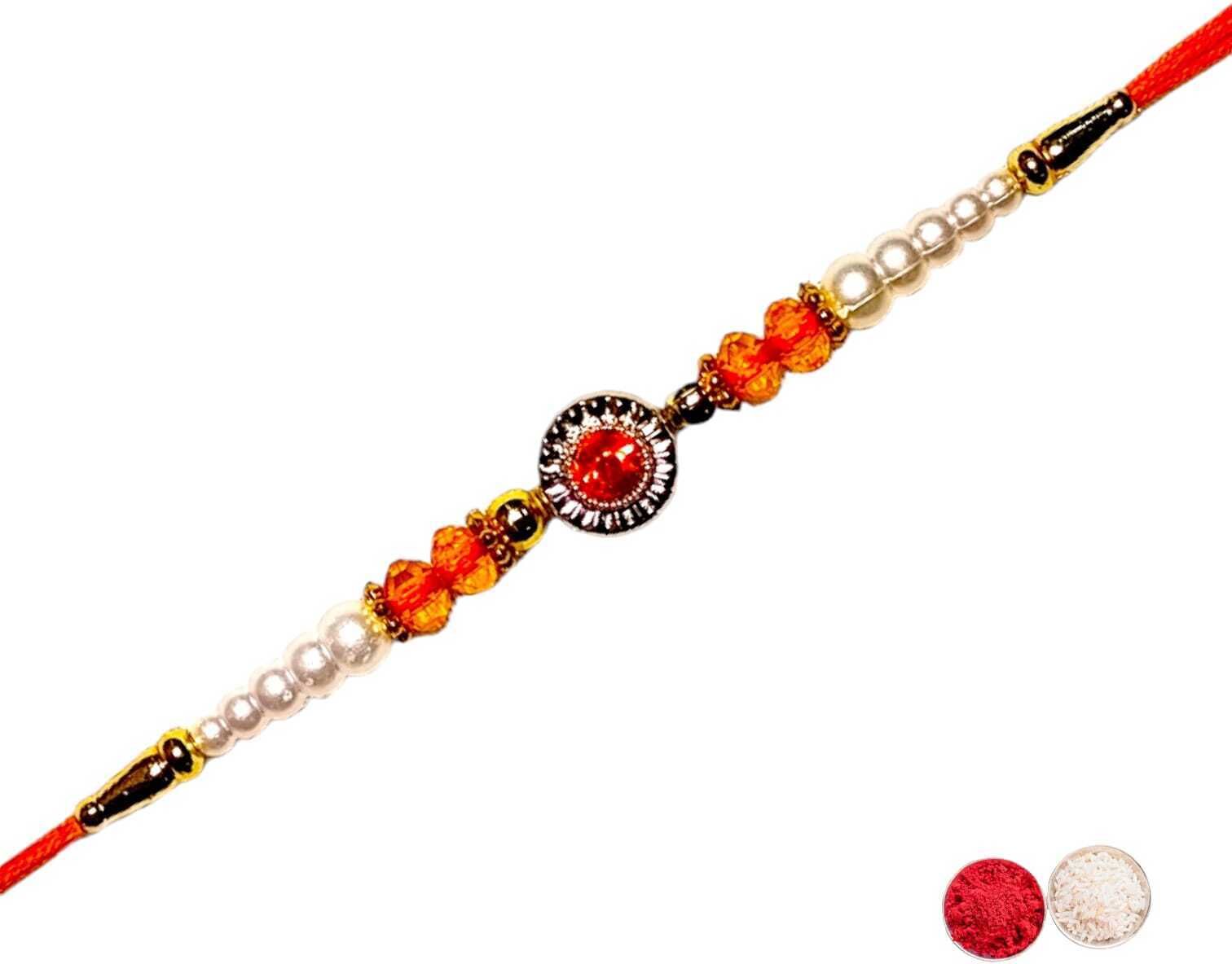 SUNINOW Designer ORANG-JAR-WB-01 Assorted Rakhi Set (1 rakhi)
