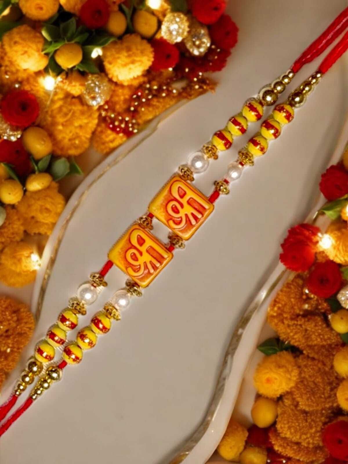 SUNINOW Designer SHRI-R-01 Assorted Rakhi Set (1 rakhi)
