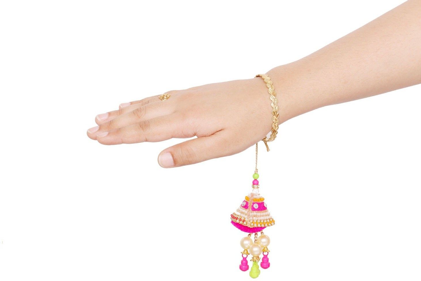 SUNINOW Lumba SNDPCEL621 Assorted Rakhi Set (* Mauli Tikka, Chawal, Mishri, Chandan, 1 Fancy Lumba Rakhi)