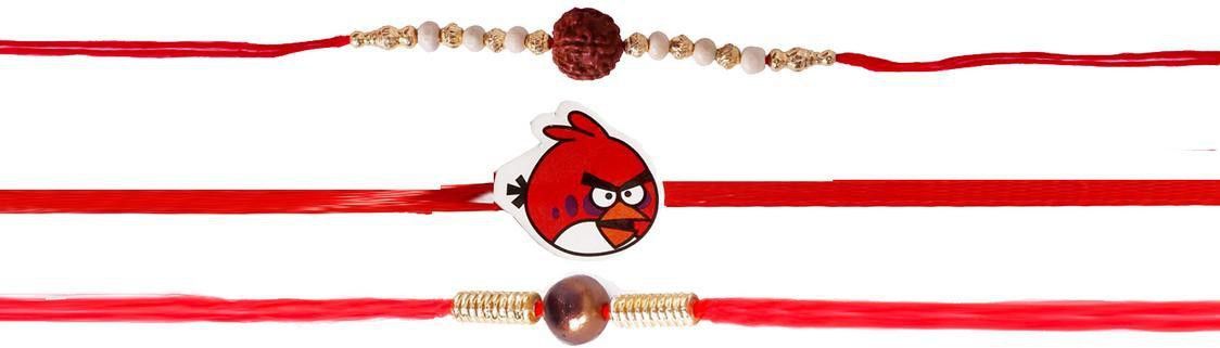SUNINOW Bhaiya Bhabhi SRCOMBO012 Assorted Rakhi Set (3 RAKHI SET)