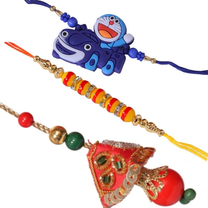 SUNINOW Bhaiya Bhabhi BBBCOMBO11 Assorted Rakhi Set (1rakhi set)