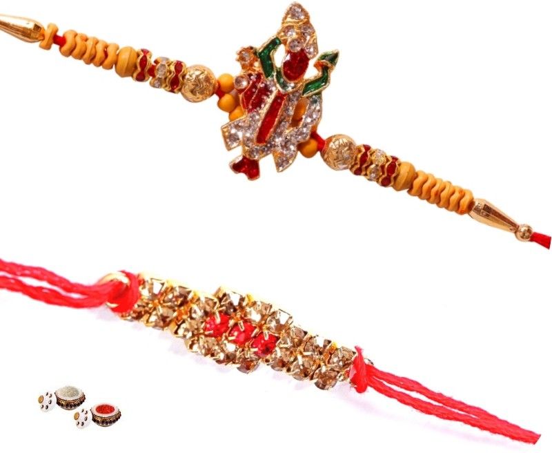 SUNINOW Bhaiya Bhabhi PREMIUM026 Assorted Rakhi Set (1RAKHI SET,1ROLI CHAWAL)