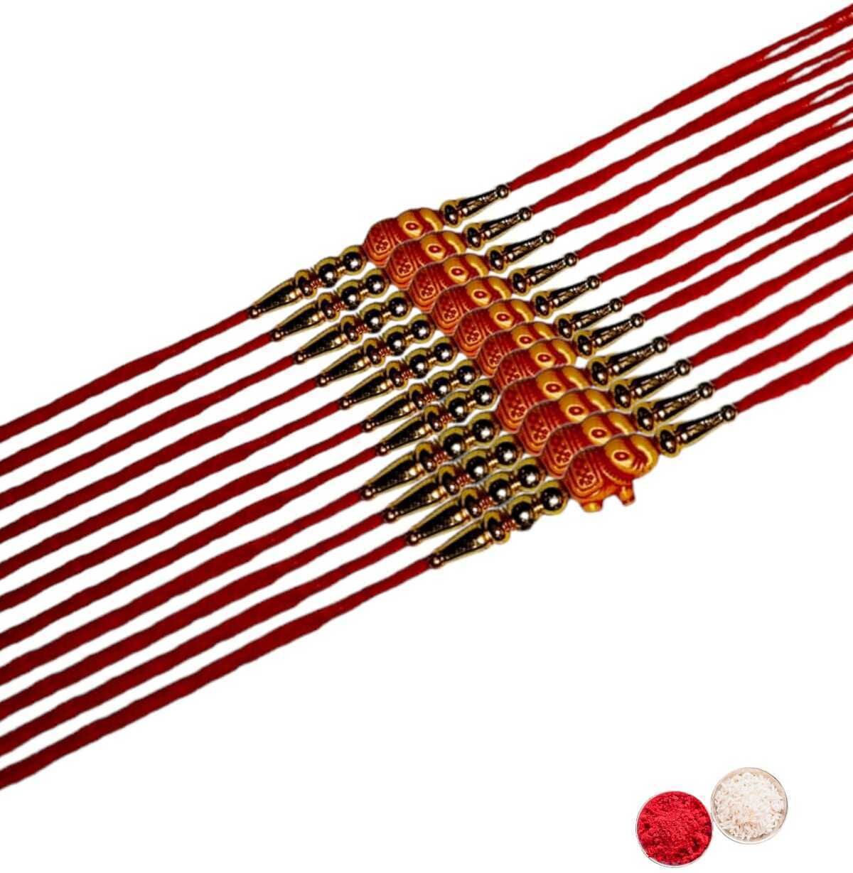 SUNINOW Designer PA-12R-01 Mauli Thread Rakhi Set (12)